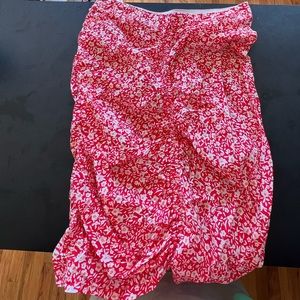 Red Princess Polly Midi Skirt